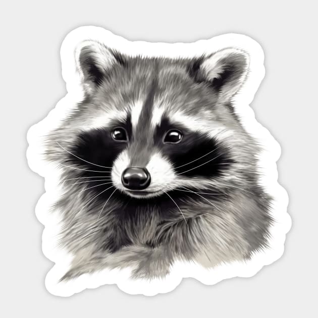 Cute Raccoon, Love Raccoons Sticker by logiamerch